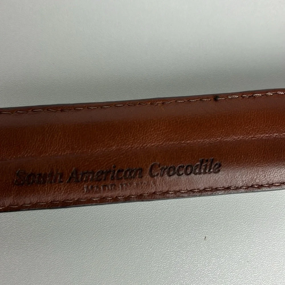 Torino South American Crocodile Western Belt Sz 38